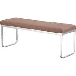 GENT klop, umetno usnje, rjava, 100x40x45 cm