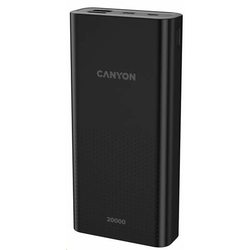 CANYON PB-2001 Power bank 20000mAh Li-poly battery, Input 5V/2A , Output 5V/2.1A(Max), 144*69*28.5mm, 0.440Kg, Black