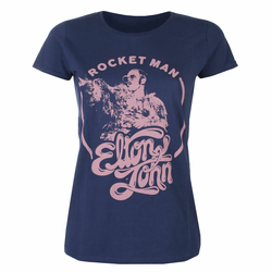 Metal majica moška Elton John - Rocketman Circle Point NAVY - ROCK OFF - EJTEE15LN