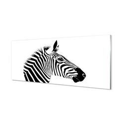 tulup.si Steklena slika Slika zebra 140x70 cm 4 obešalnika