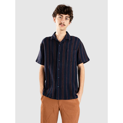 Brixton Bunker Waffle Stripe Shirt washed navy stripe