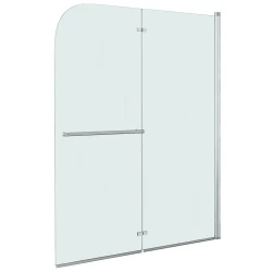 Den Zložljiva pregrada za tuš z 2 paneloma ESG 120x140 cm