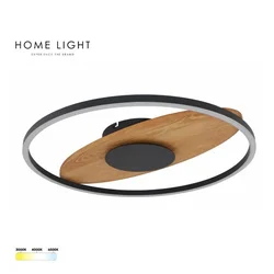 SOLEA 80 PLAFONSKA SVETILJKA 30W CCT CRNA/DRVO