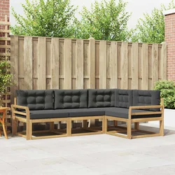 Set vanjskih sofa s jastukom 3 pcs Bijela i antracit Poliester