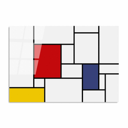 WALLXPERT Dekorativna slika od kaljenog stakla WHITE 1 (UV 181) 70 x 100cm
