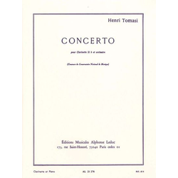 TOMASI:CONCERTO POUR CLARINETTE ET PIANO
