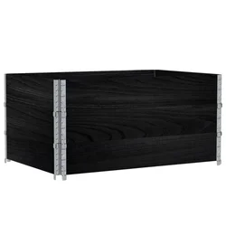 Okviri za palete 3 kom crni 120 x 80 cm od masivne borovine