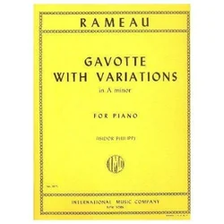 RAMEAU:GAVOTTE WITH VARIATIONS IN A-MOLL FOR PIANO