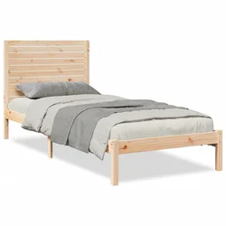 Vidaxl Daljši posteljni okvir brez vzmetnice 90x210 cm trden les