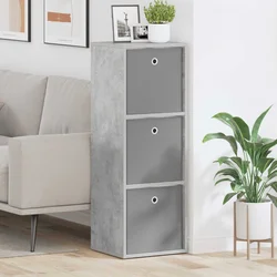 Kreveta s ladicama Betonski sivi 35 x 32 x 99,5 cm