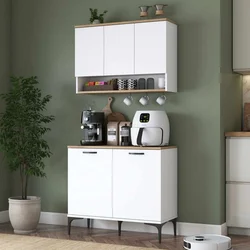 Hanah Home višenamenski ormarić JE271, 90,2 cm, beli / orah