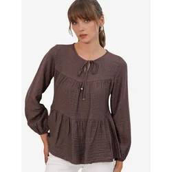 Bigdart Bluza Blusen temno rjava