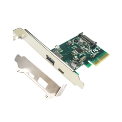 E-GREEN PCI-Express kartica na USB 3.1 Tip A + USB-C Host Controler (Asmedia 1142)