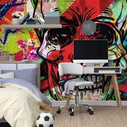 Tapeta lobanja v graffiti varianti - 98x66