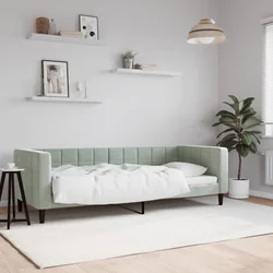 Dnevni krevet svjetlosivi 80 x 200 cm baršunasti