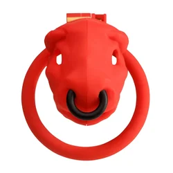Bull Red Secure Chastity System Adjustable Plastic Cage AH664-RED