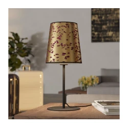 Eglo 390294 - Stona lampa CASTUERA 1xE27/25W/230V zlatna/ružičasta