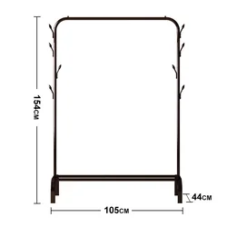Maple Fashion Stalak za odeću, 105 cm, Crni