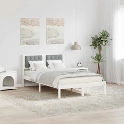 vidaXL Konstrukcija postelje Svetlo siva 120 x 200 cm blago