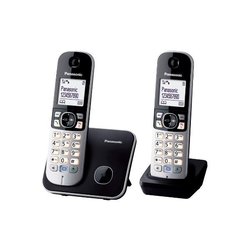 PANASONIC telefon bežični KX-TG6812FXB TWIN CRNI