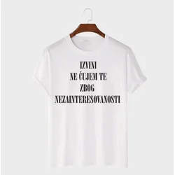 MAFIMI Muška majica Izvini ne čujem te, Bela