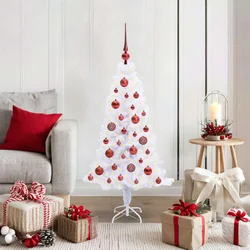 Umjetno božićno drvce s stalakom Bijelo 120 cm PVC i čelik