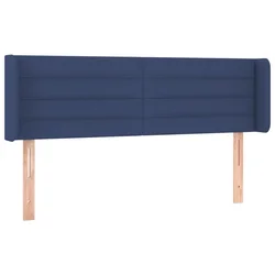 Vidaxl Vzglavje z ušesi modro 147x16x78/88 cm blago