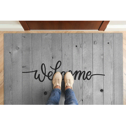 tulup.si Predpražnik za pred vrata Welcome sive plošče 60x40 cm