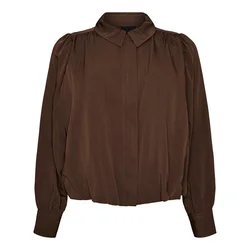 Zizzi Bluza Cilde temno rjava