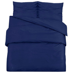 Set posteljine za poplun modri 240x220 cm lagana mikrovlakna