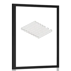 Plakat s paspartujem preprostega izgleda - 30x45 white