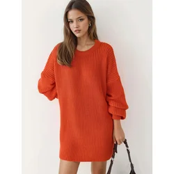 My fashion Širok pulover Pullover oranžna