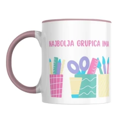 Šolja Najbolja grupica ima najbolju vaspitačicu, 330 ml, Bela