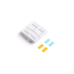Flat adapter M45 2xKeystone, white, dust covers,
