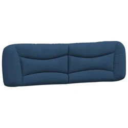 Vidaxl Blazina za vzglavje Hvar modra 180 cm blago