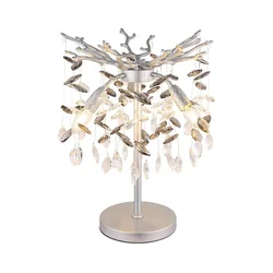 Globo 64138TS - Stona lampa QUEENA 3xE14/40W/230V srebrna