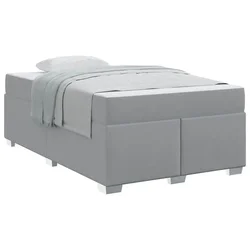 Vidaxl Konstrukcija postelje Svetlo siva 120 x 190 cm blago
