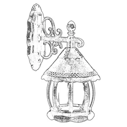 Lessentiel Maison Spoljna zidna lampa BAP-68184-BKR-M2, 32x20 cm, E27, 40W, IP65, Braon