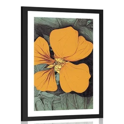 Plakat s paspartujem živopisana kapucinka - 40x60 silver