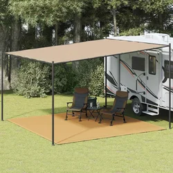 Tepih za šator boja pijeska 400 x 400 cm HDPE