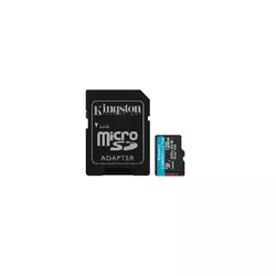 Kingston 128GB micSDHC Canvas Go Plus 170R/90W+ADP128GB microSD Go Plus 170R/90MB/s read/write