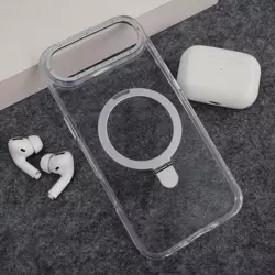 Maska Berlia Clear Bracket Magnetic za iPhone Air srebrna