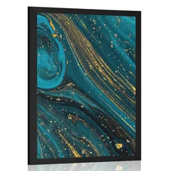 Plakat smaragdna abstrakcija - 20x30 black