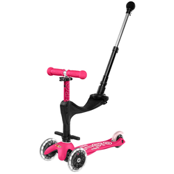 Micro MINI DELUX PLUS 3u1 Dečiji trotinet, LED, Roze