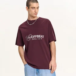 Cropp - Majica s natpisom - bordo