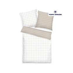 Herding TOM TAILOR posteljnina Check and Stripes 70x90cm / 140x200cm Sunny Sand & White