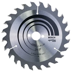 Bosch List kružne testere Optiline Wood 160 x 20/16 x 1,8 mm, 24 2608641171, 160 x 20/16 x 1,8 mm, 23