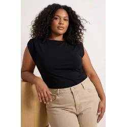 Trendyol Curve Ženska bluza Tbbss26Af00081, Crna