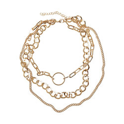Ring Layering Necklace - Gold Color
