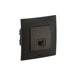 Legrand - RJ45 Ethernet utičnica sa okvirom NILOE, crna